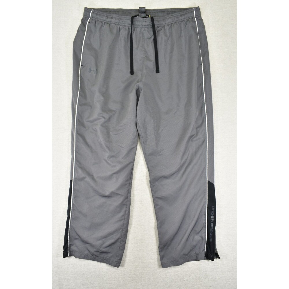 Under Armour Mens Track Pants Size 2XL Gray Straight Leg Elastic Waist Pull On